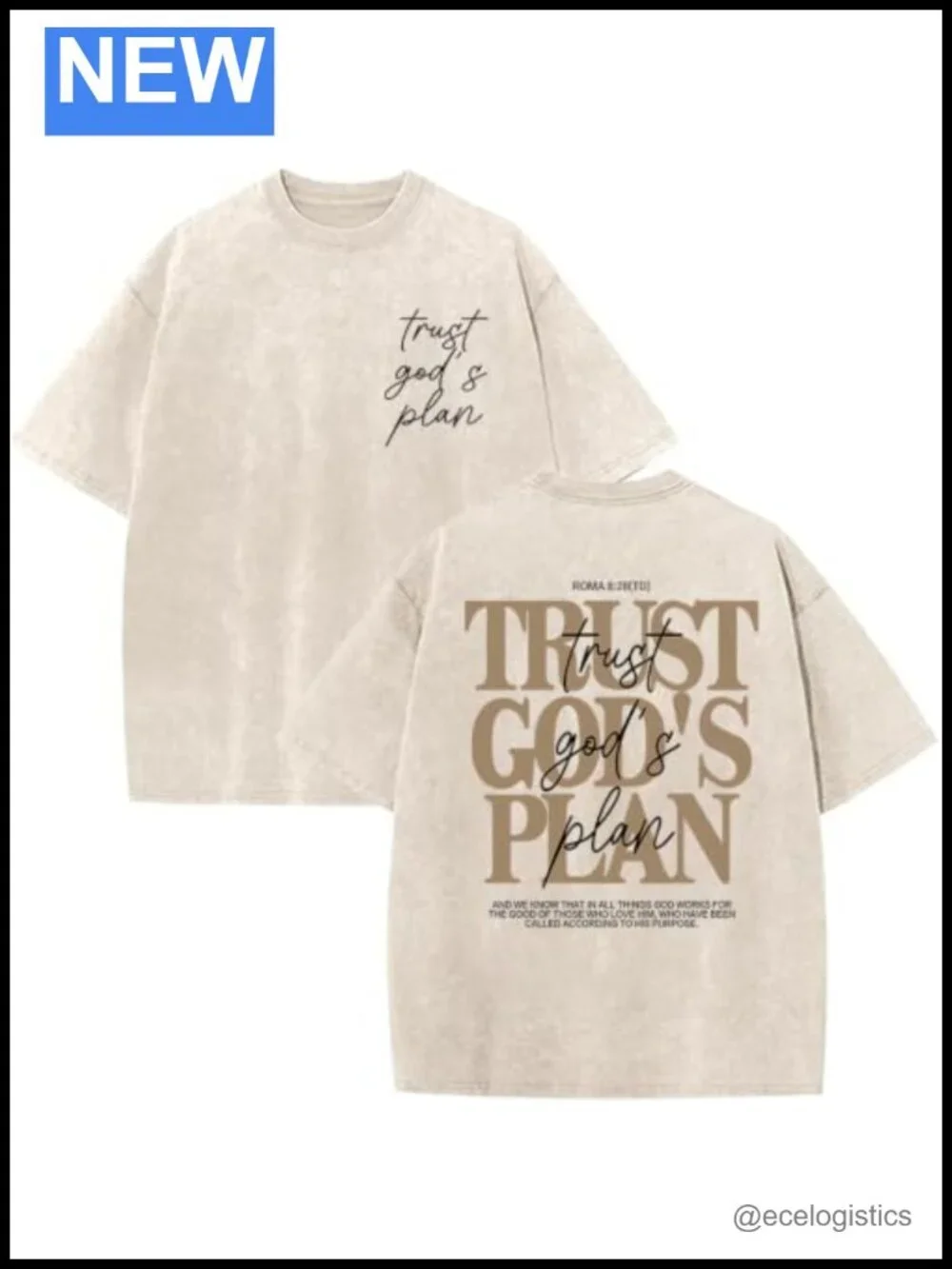 Faith Bible Verse Vintage Acid Wash Graphic Tee for Men